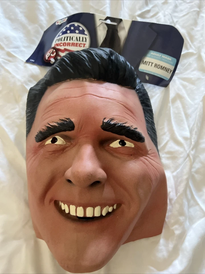 Presidential Mitt Romney Latex Vinyl Full Overhead Adult Vinyl Mask Disguise - Image 3 of 4