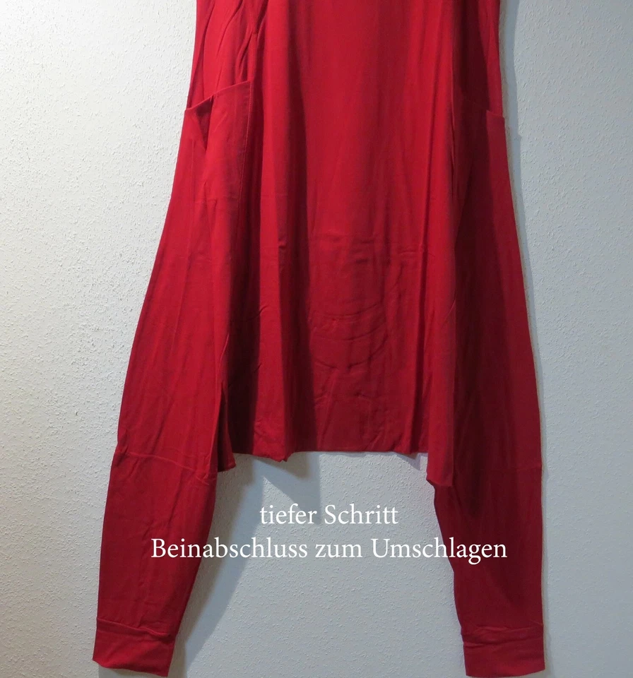 BORIS INDUSTRIES flippiger Harems Overall Jumpsuit + Tasche rot 46 (4) - Bild 3 von 4
