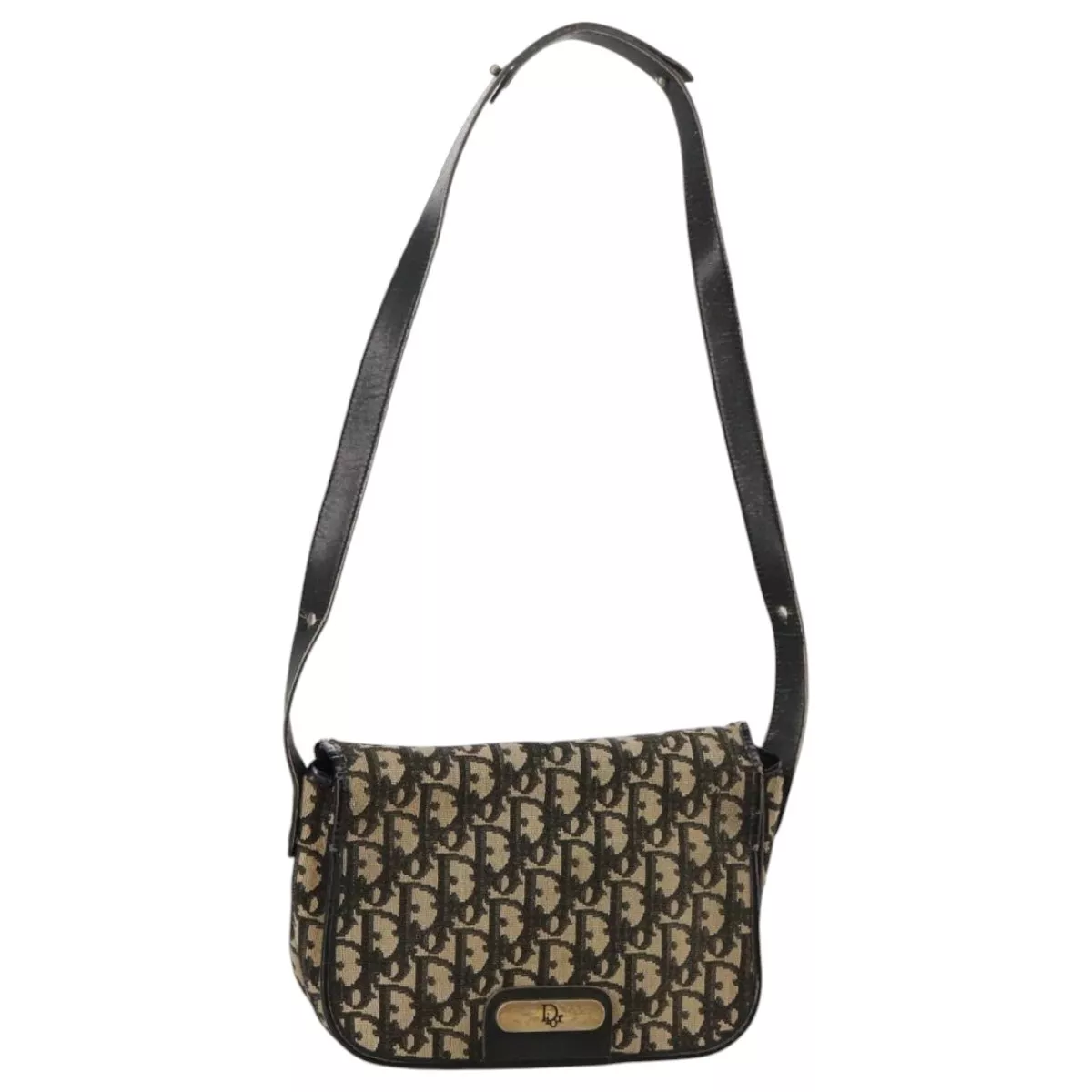 Sac bandoulière Christian Dior trotteur toile noir authentique 106019