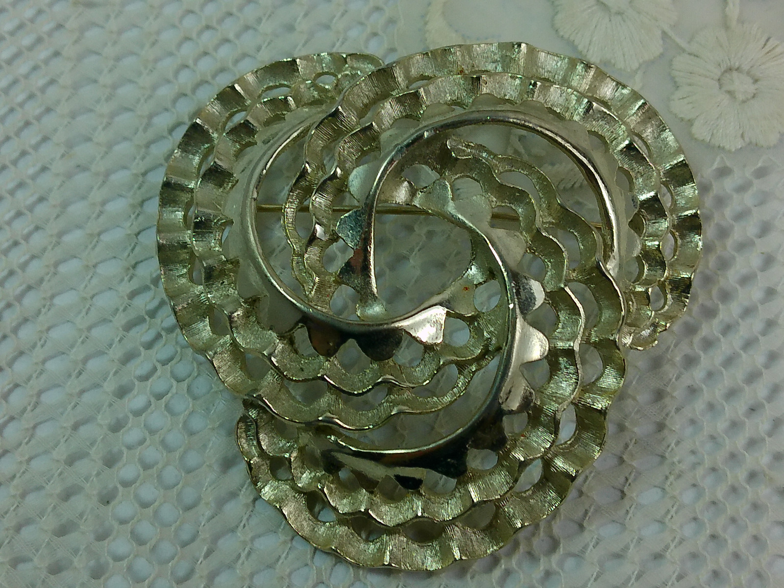 Vtg Infinity Circle Multi Ring BOLD STATEMENT Sil… - image 11