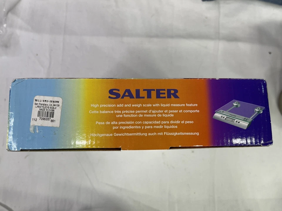 Salter 3003 Aquatronic Vidrio Líquido Alta Precisión Electrónico Cocina Báscula CAJA Foto 3 de 4