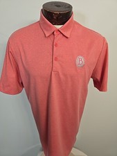 Adidas Mens Medium Pink Gray Camo Short Sleeve Golf Polo Shirt