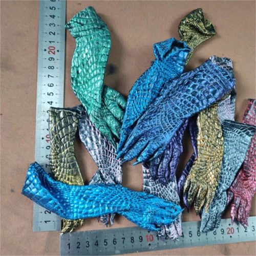 2PCS Real Alligator Crocodile Skin Paw Leather Hide Pelt DIY Craft Accessories - Picture 8 of 36