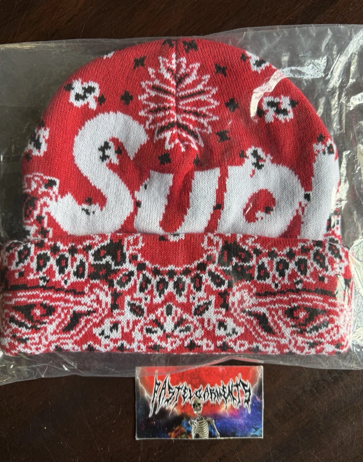 Supreme Big Logo Beanie Red Bandana FW24 NEUF EXPÉDIÉ LE JOUR MÊME