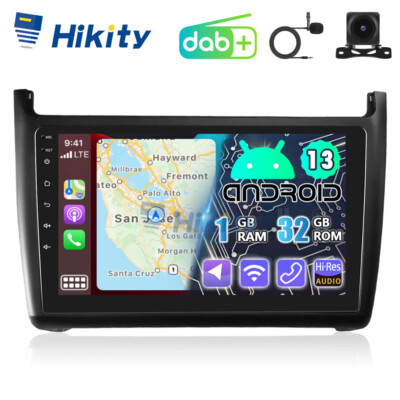 CarPlay DAB+ Android Autoradio GPS Navi WIFI RDS BT Für VW Polo 6R 6C 2009-2017