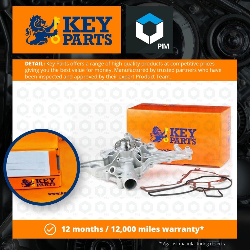 Water Pump fits MERCEDES VITO W639 3.2 3.7 2003 on Coolant KeyParts 1122000123