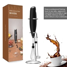 Mini Milk Frother – Handheld & Rechargeable, Dual Stainless Whisks, Portable