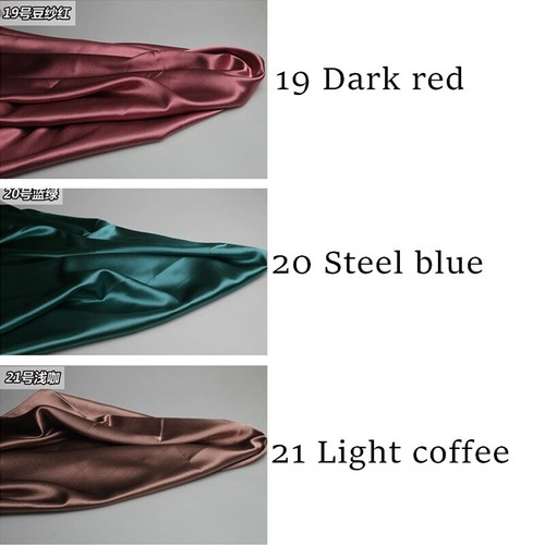Satin Fabric Faux Silk Thick for Shirt Dress Curtain Tablecloth 150*100cm - Picture 26 of 42