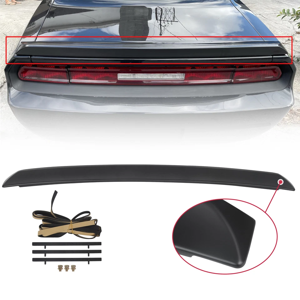 For Dodge Challenger 2DR 2008-2023 Rear Trunk Wing Spoiler SRT Style Matte Black Foto 4 de 4