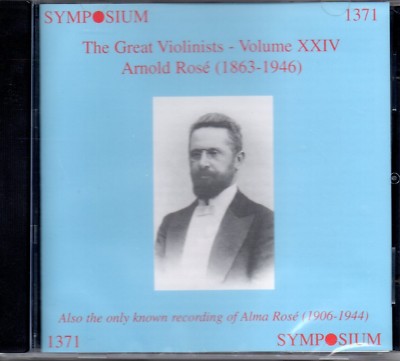 ARNOLD ROSE - GROSSE GEIGER BAND 24 - ALMA ROSE NUR BEKANNTE AUFNAHME