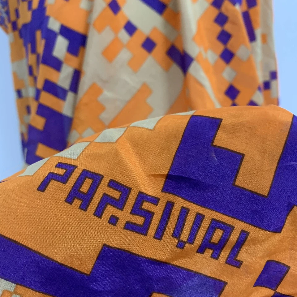 PASSIVAL геометрический оранжевый квадратный хлопок шарф 39/38 в #A56 - Изображение 2 из 2