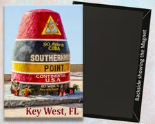 Key West Southernmost Point Handmade 3.25" x 2.25" Fridge Magnet  (PMD10033)
