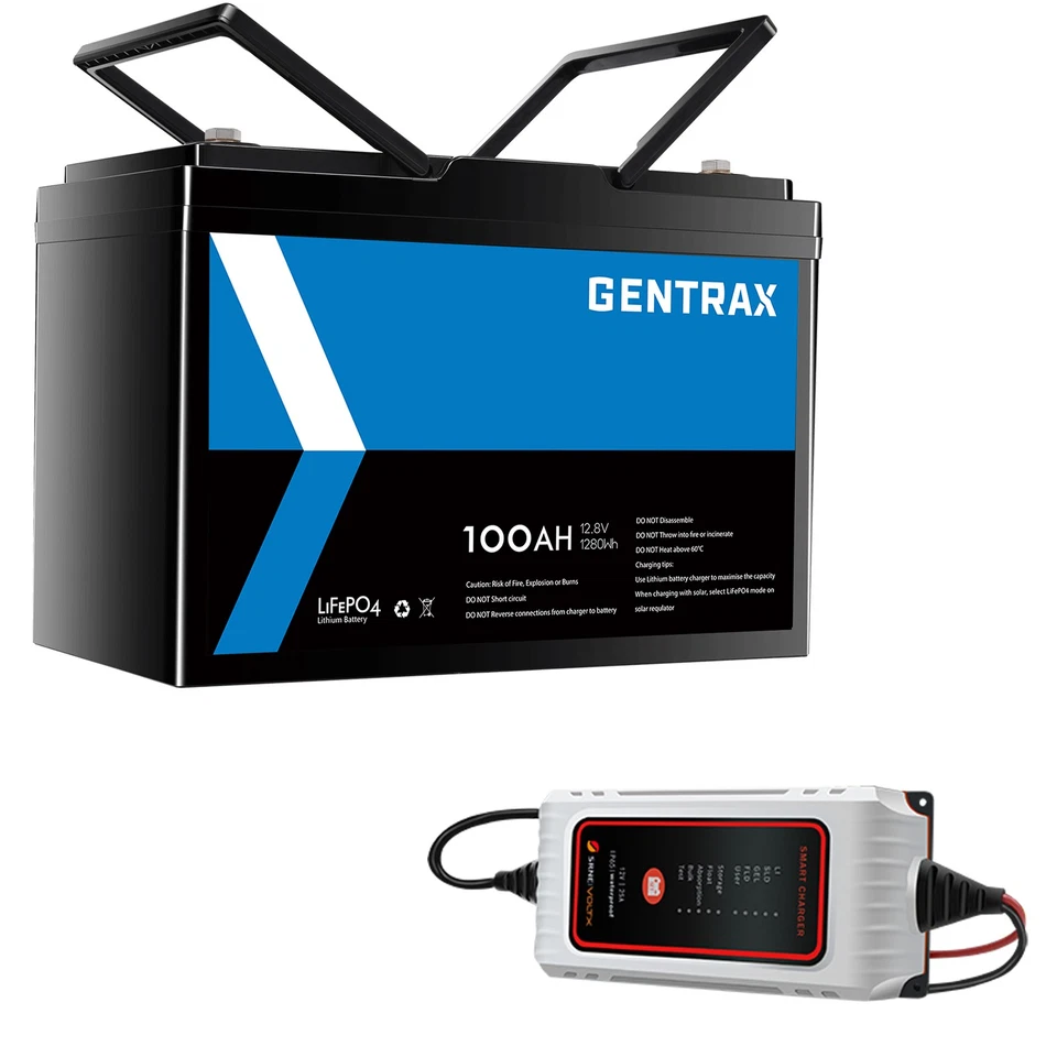 GENTRAX 12V 200Ah Lithium Battery + 10000mAh Power Bank