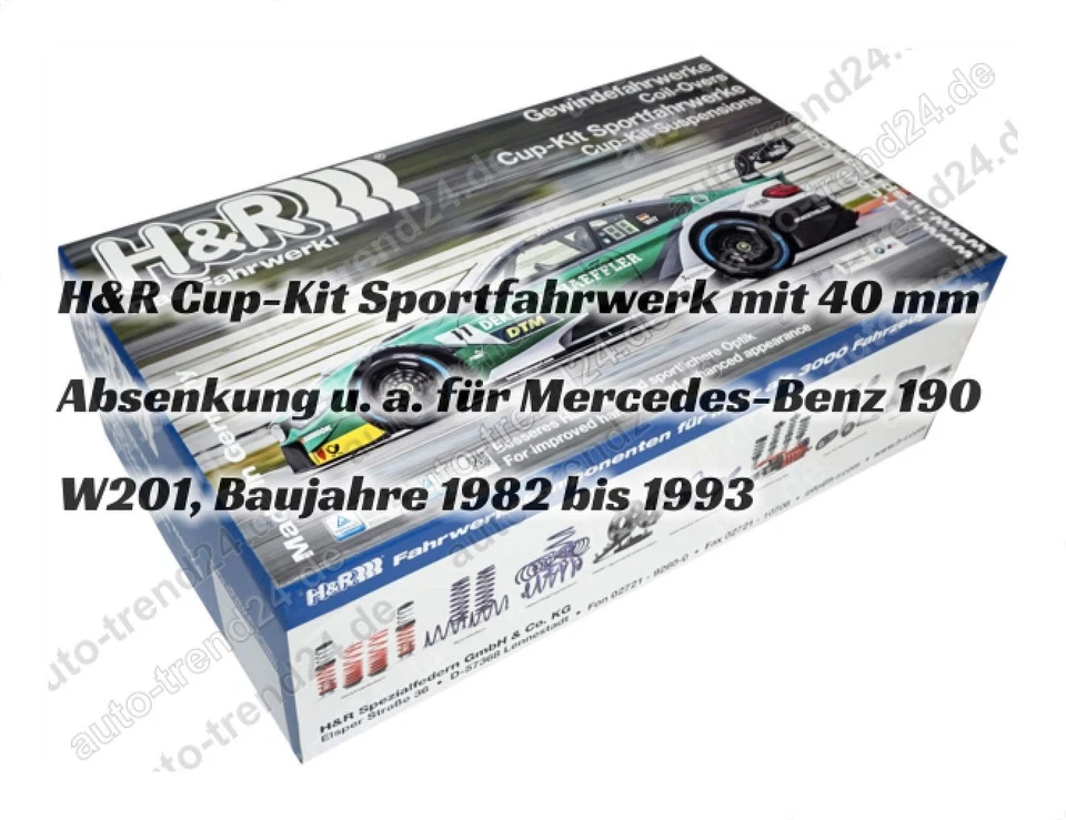 H&R Cup-Kit Sportfahrwerk 40mm u.a.: Mercedes-Benz 190 W201, Bj. 1982-1993 - Bild 3 von 4