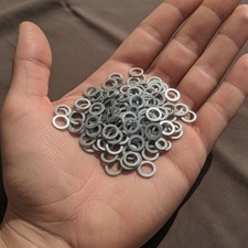 Aluminum Flat Chainmail Rings 9mm   Strong  Lightweight Washers for Armor Makin