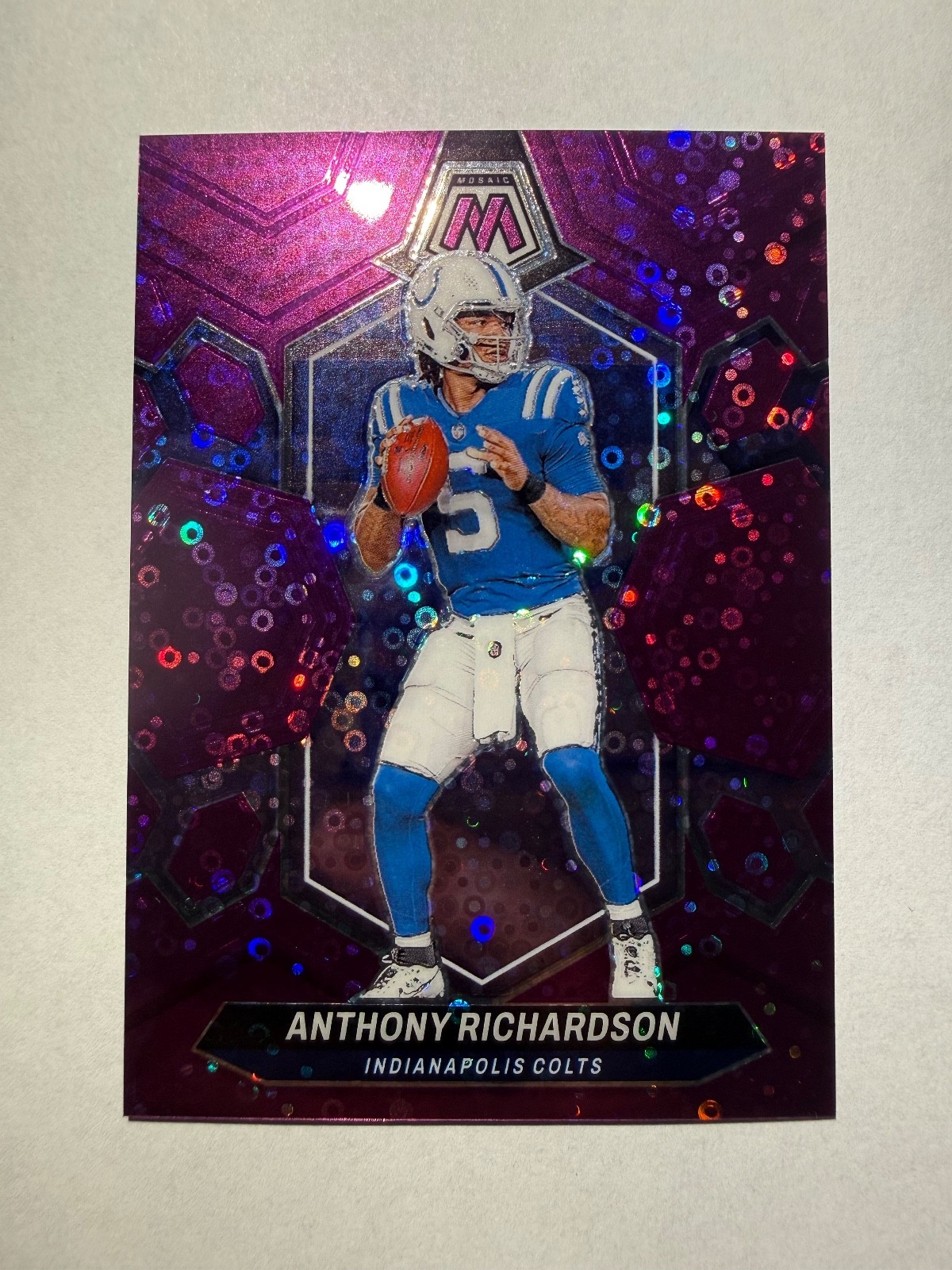 2024 Mosaic Purple Disco Anthony Richardson No. 92 /50