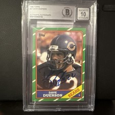 1986 Topps Dave Duerson Auto Rookie Card! RARE! Beckett Authenticated 10. rookie card picture