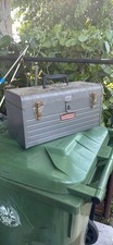 Craftsman Vintage 18" Metal Tool Box Red Metal Tray 18X9X8 Made In USA