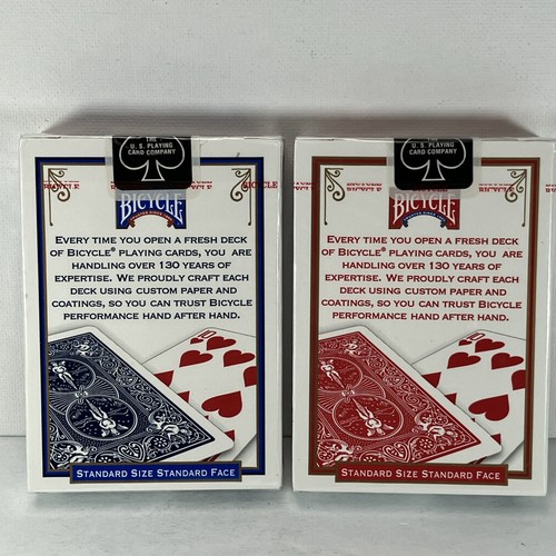BICYCLE Playing Cards Poker Standard Size Standard Face 2 Decks Red / Blue New - Bild 2 von 3