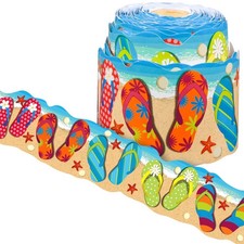 68.9 Feet Summer Flip Flops Butterfly Flower Bulletin Board Border Decor