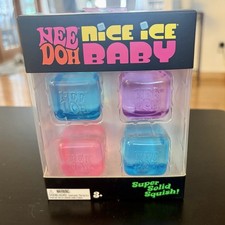 Schylling NeeDoh Nice Ice Baby 4 pack Nee Doh Mini Nice Cube Pink Blue Purple
