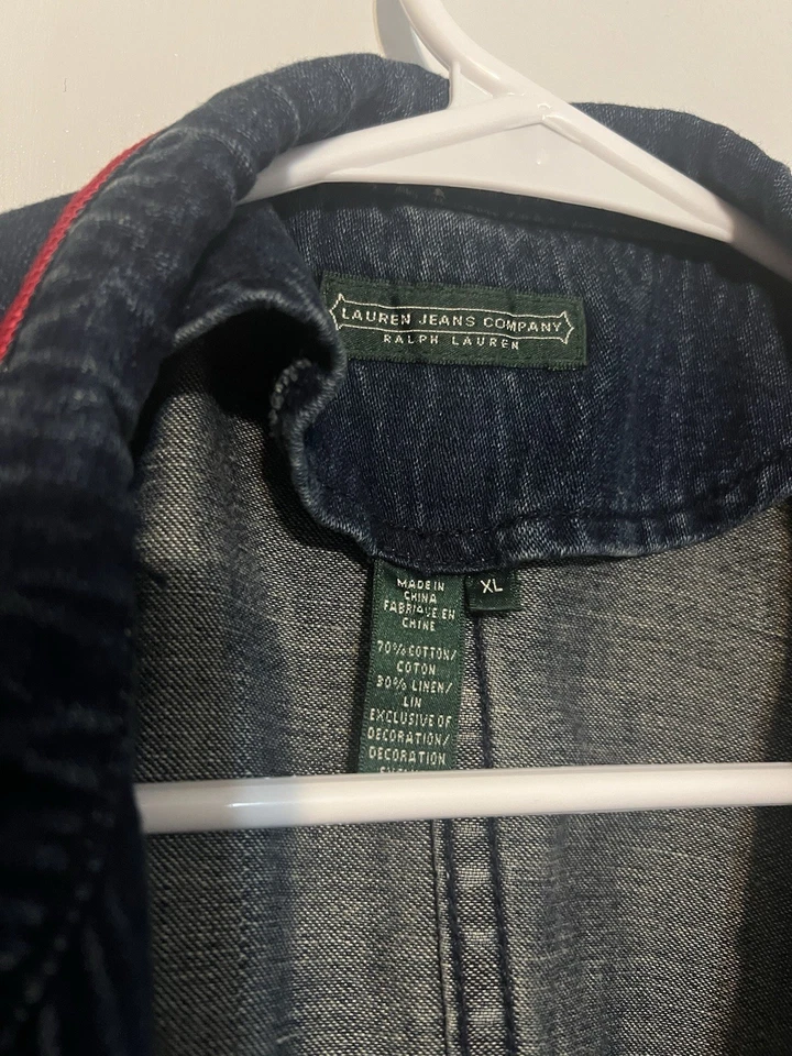 Lauren Ralph Lauren Miltary джинсовая куртка блейзер с красный размер XL детей - Изображение 2 из 4