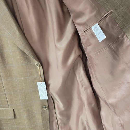 New Vintage Marshall Fields Blazer 46L Silk Wool Windowpane - Picture 15 of 23