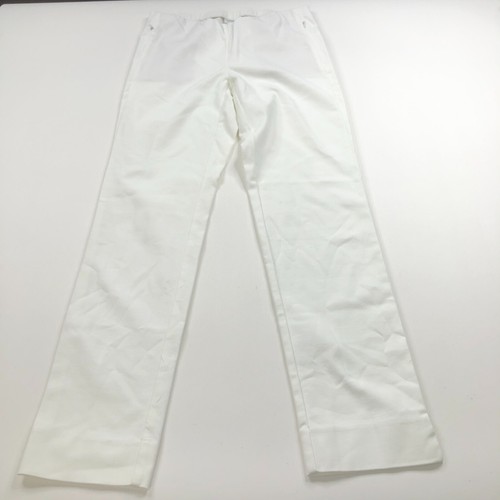 J. Jill Essential Cotton Stretch 6 TALL (Fit 30W 31L) Mid Rise Hose weiß NEUWERTIG