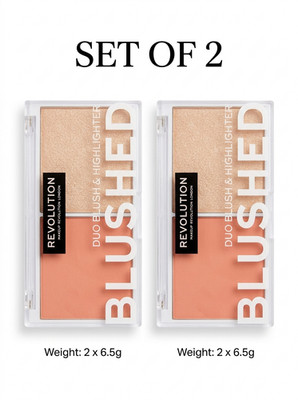 Revolution Relove Blushed Duo Blush Highlighter 2 x 2 9g 2er Set