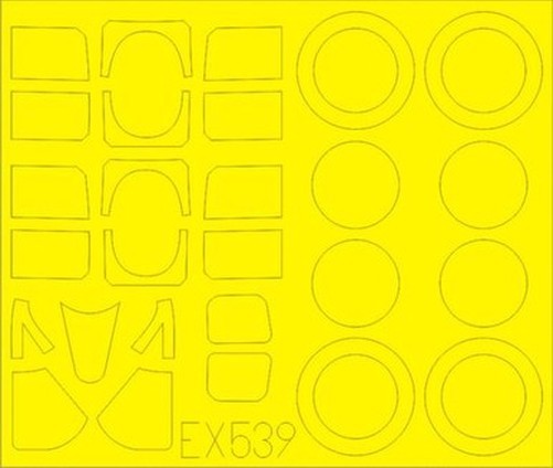 Eduard EX539 1/48 Mask F6F-5/5N for eduard Canopy mask Set
