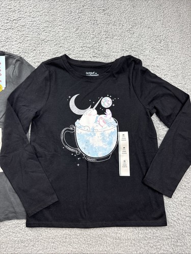 Cat & Jack Girl's Size Medium (8) Long Sleeve T-Shirt Lot of 3 - Picture 3 of 5