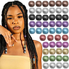 50PCS Hair Beads for Braids Mix Color Loc Dreadlock Bead Acrylic Jumbo Bead