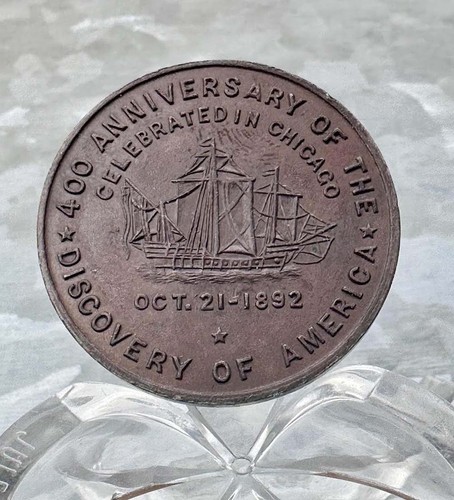 R-6 1893 Columbian Exposition Bronze Dollar⭐️HK-238 Eglit-189 Caraval
