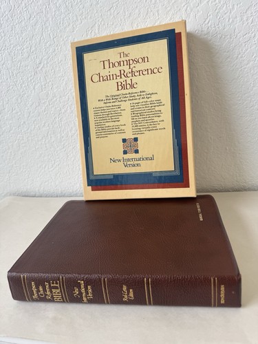 NIV 1984 Thompson Chain Reference Bible Red Letter Kirkbride Bible Leather