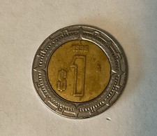 Mexico 1 peso currency 1996
