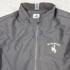 Adidas Climashell Windbreaker Jacket Mens L brown Quarter Zip Embroidered Hiking