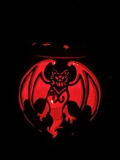 Vintage Custom Halloween Pumpkin~ Hollywood Vampires, Cooper,Depp 2015 Logo