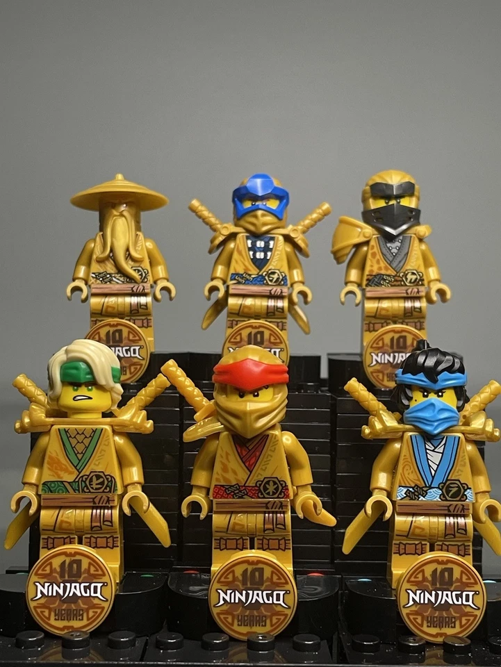 Lego Ninjago 10 Aniversario Minifigura Lote De 6 Kai, Cole, Jay, Nya, Wu, Lloyd Foto 2 de 2