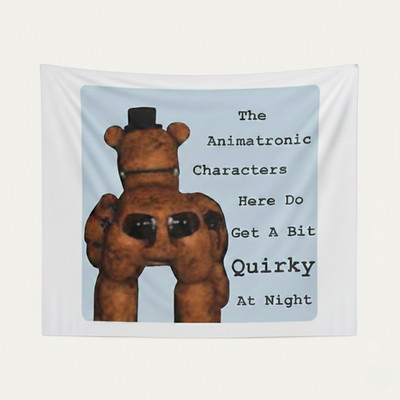 Five Nights at Freddy's Freddy Fazbear Quirky At Night Meme Wall Tapestry