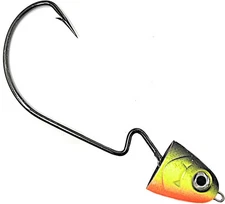 Reaction Tackle Swimbait Swing Jig Head - Bass 3/4 (2 per pack), Hot Shad 