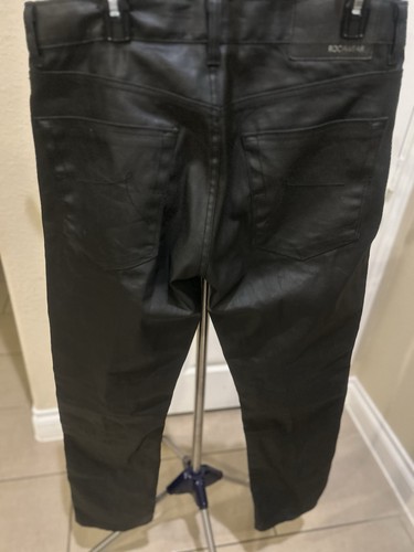 Men’s Rare Rocawear Black & Blue Jeans 34X32 Dry Clean Only Straight Fit - Picture 2 of 11
