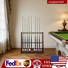 Billiard Cue Rack Wooden Pool Stick Stand Cue Holder Billiards Club 10 Holes