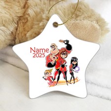 Custom Family Name Incredibles Ceramic Ornament Super Family 2D Ceramic Ornament