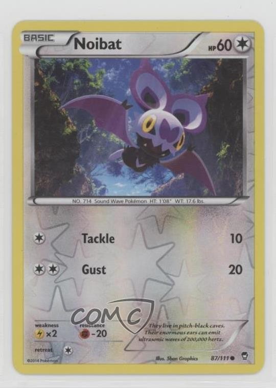 Noibat Reverse Foil Pokemon XY Furious Fists #87