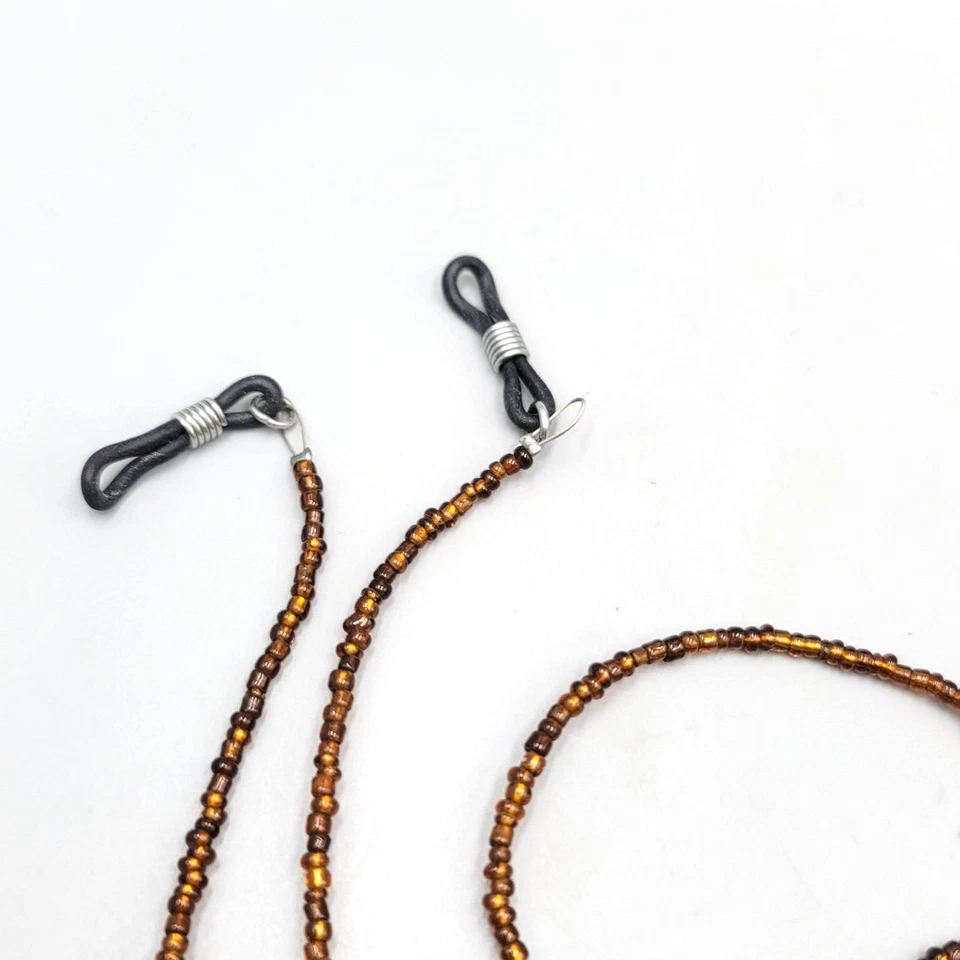 Lot of 2 Brown Bead Eyeglass Chain Holder 25" - Image 4 of 4