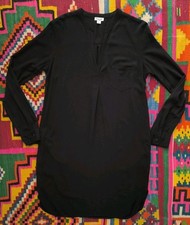 Splendid Dress Relaxed Long Sleeve Size Small Black Slit Sides Summer POCKETS 2