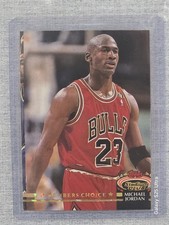 Michael Jordan 1991-92 Topps Stadium Club Members Choice Rare Miscut Error Card.