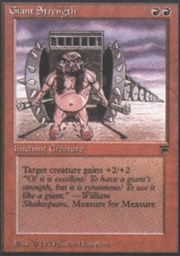 4 x Giant Strength - Legends - NM-Mint - MTG