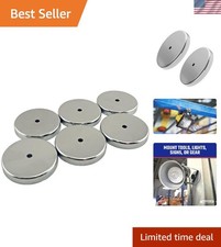 Heavy Duty Magnet Pack 35 lb Pull Round Magnetic Hooks Fasteners 6pcs