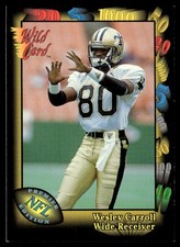 1991 Wild Card Wesley Carroll Rookie New Orleans Saints #134 jb123. rookie card picture